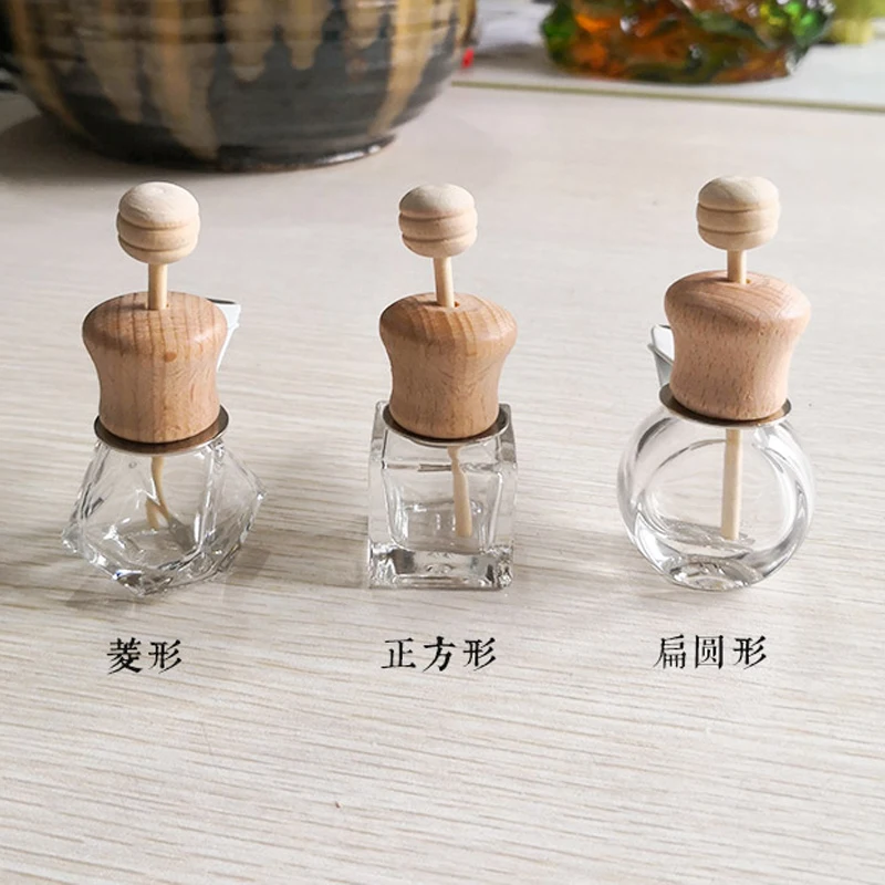 Auto Air-Outlet Perfume Bottle Clip Car Air Fresh Perfume Diffuser Essential Oil Container Tool Hanging Glass Bottle