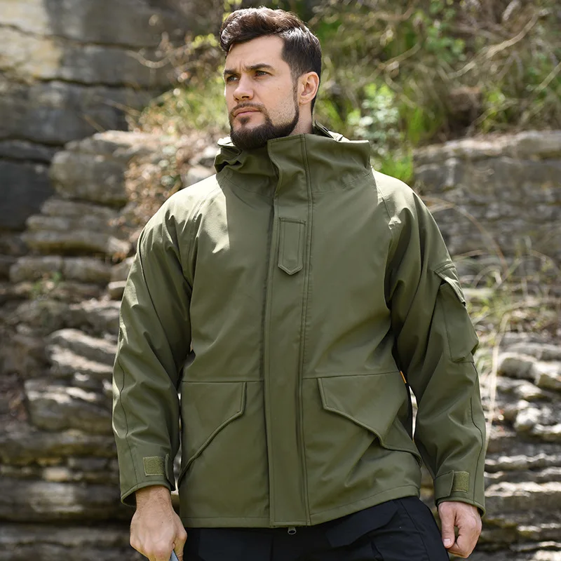 

Outdoor Tactical Camo Plus Velvet Thick Three-in-one Jacket Camouflage Windproof Mountaineering Detachable Two-piece Suit