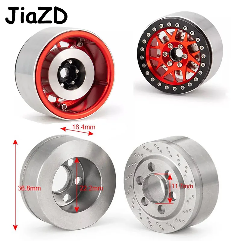 

JZD 4pcs/set 2.2" RC Car Internal Wheel Balance Weight Counterweight Ring Insert for SCX10 1/10 Rock Crawler Accessories Y009