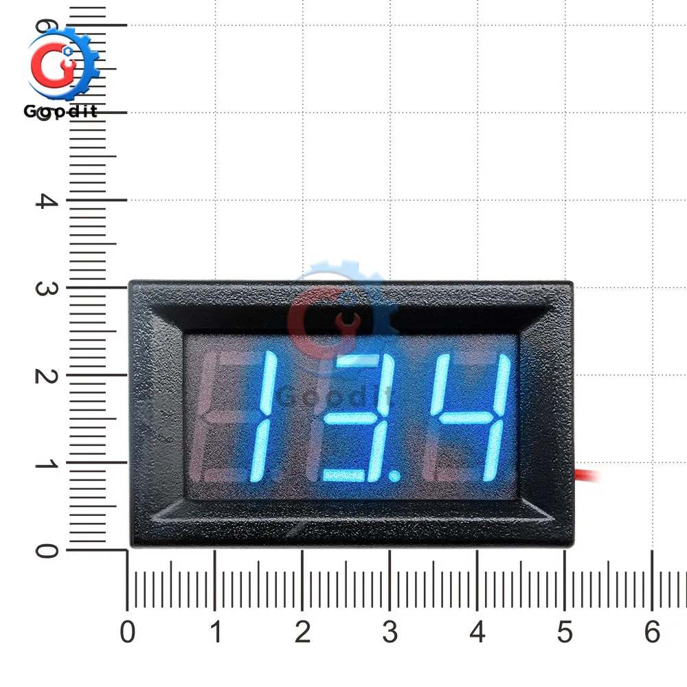 0.56 inch Mini Digital Voltmeter DC 4.5V to 30V AC 70V to 500V Voltage Panel Meter For 6V 12V Electromobile Motorcycle Car