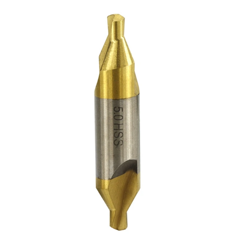 6Pcs 1.0-5.0Mm HSS TiN Coated เจาะชุด Bit โลหะหลุมเจาะรูตัด60องศารวมเจาะบิตชุด U1JB
