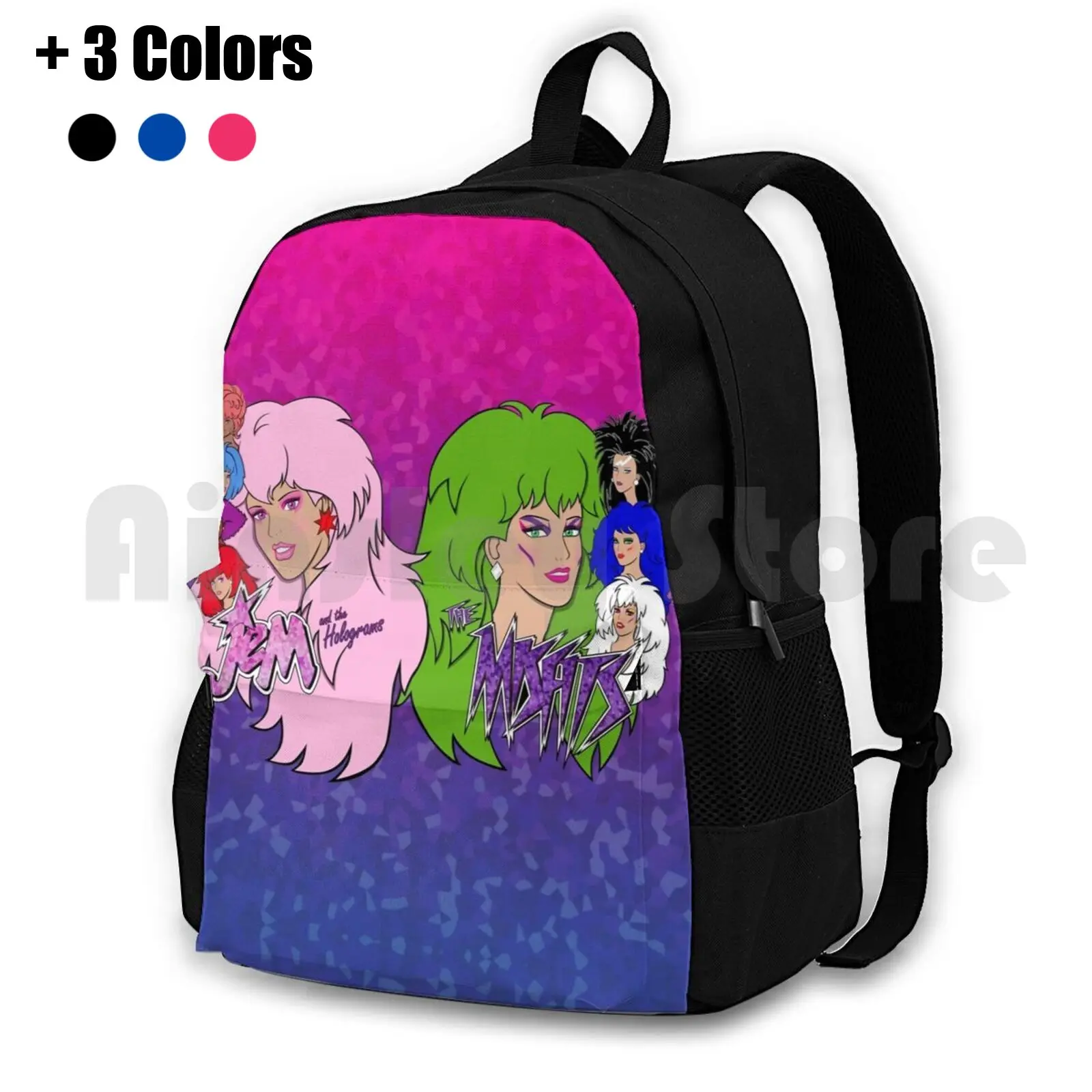 Jem And The Holograms Vs The Outdoor Hiking Backpack Riding Climbing Sports Bag Jem Jem And The Holograms Aja Shana Kimber Raya