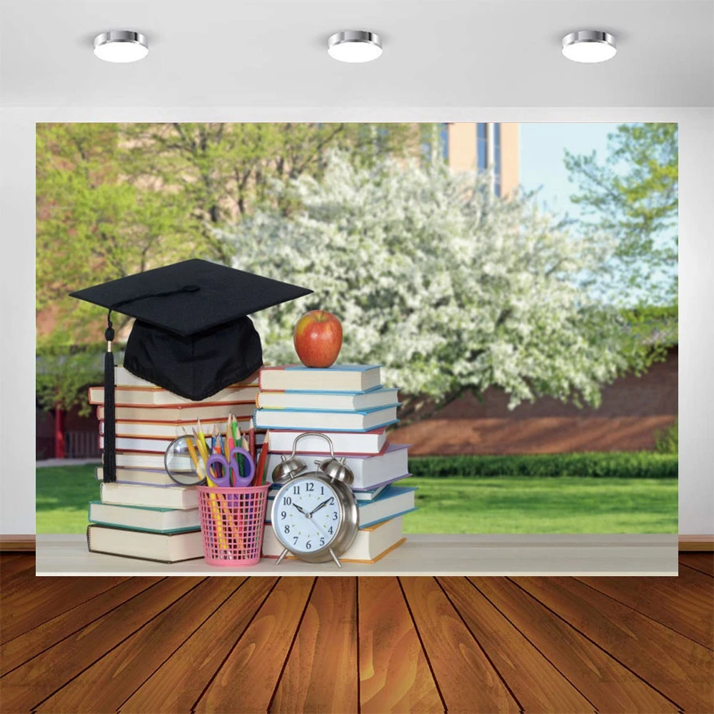 Yeele Student Campus Party Background Photography Children Back to School Graduation Hat Backdrop Baby Photo Studio Photophone