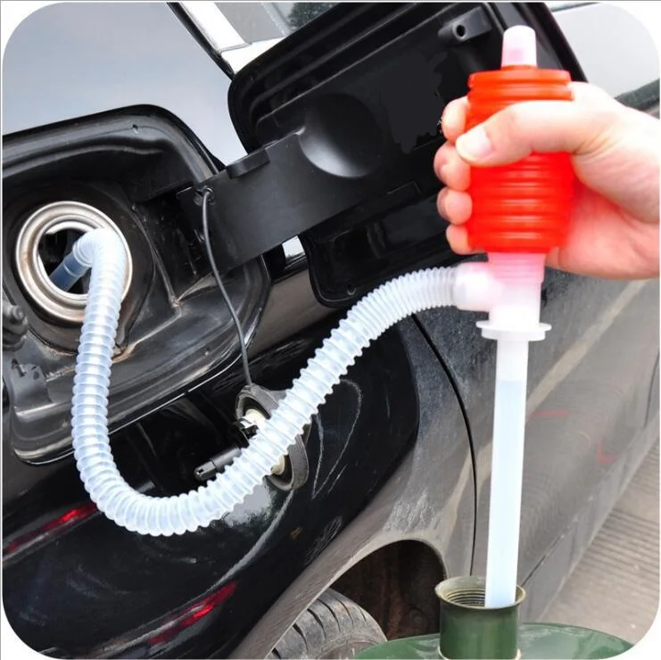 Portable Manual Car Siphon Hose Liquid Gas Transfer Hand Oil Water Pump Sucker Emergency Siphon for Car Motorcycle