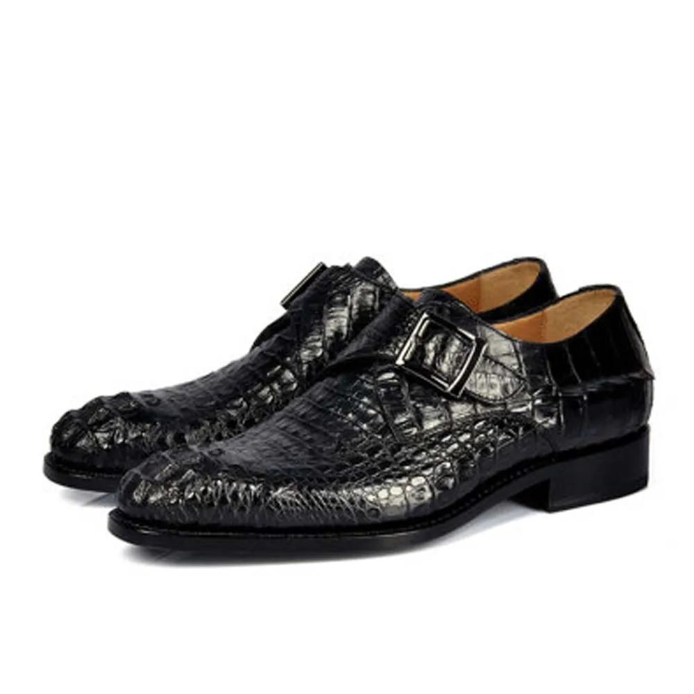 

jiangxinduyun manual custom Men dress shoes leather bottom crocodile skin high-end import business male male formal shoes