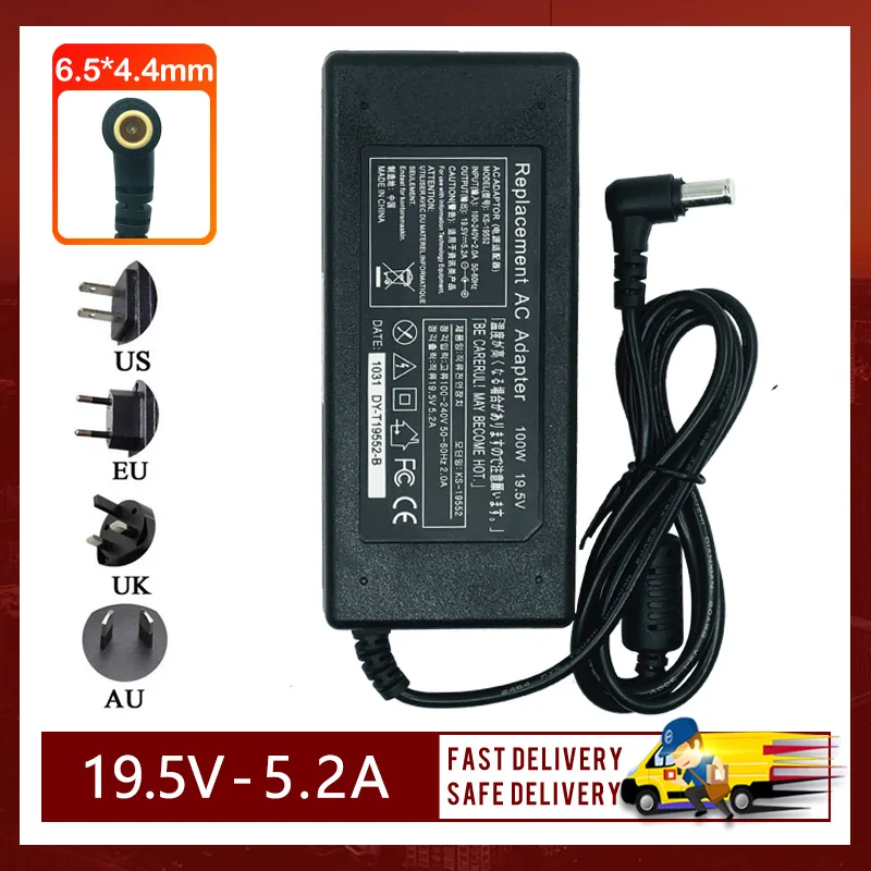 Baru 19.5V 5.2A 100W 6.5*4.4Mm Adaptor untuk SONY LCD TV ADCP-100E03 ACDP-100D01 Power Supply