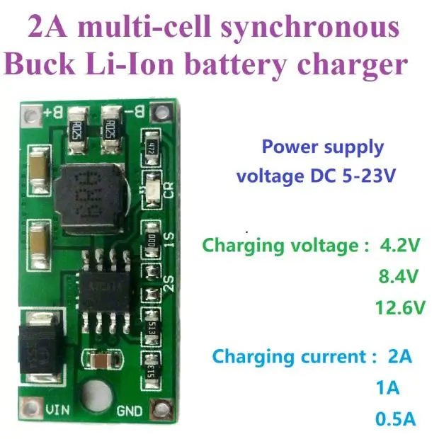 DYKB 1S 2S 3S komórka Buck DC 5V-23V 6V 9V 12V 15V 19V do 4.2V 8.4V 12.6V 18650 Li-Ion Lipo moduł ładowarki baterii litowej 3.7V