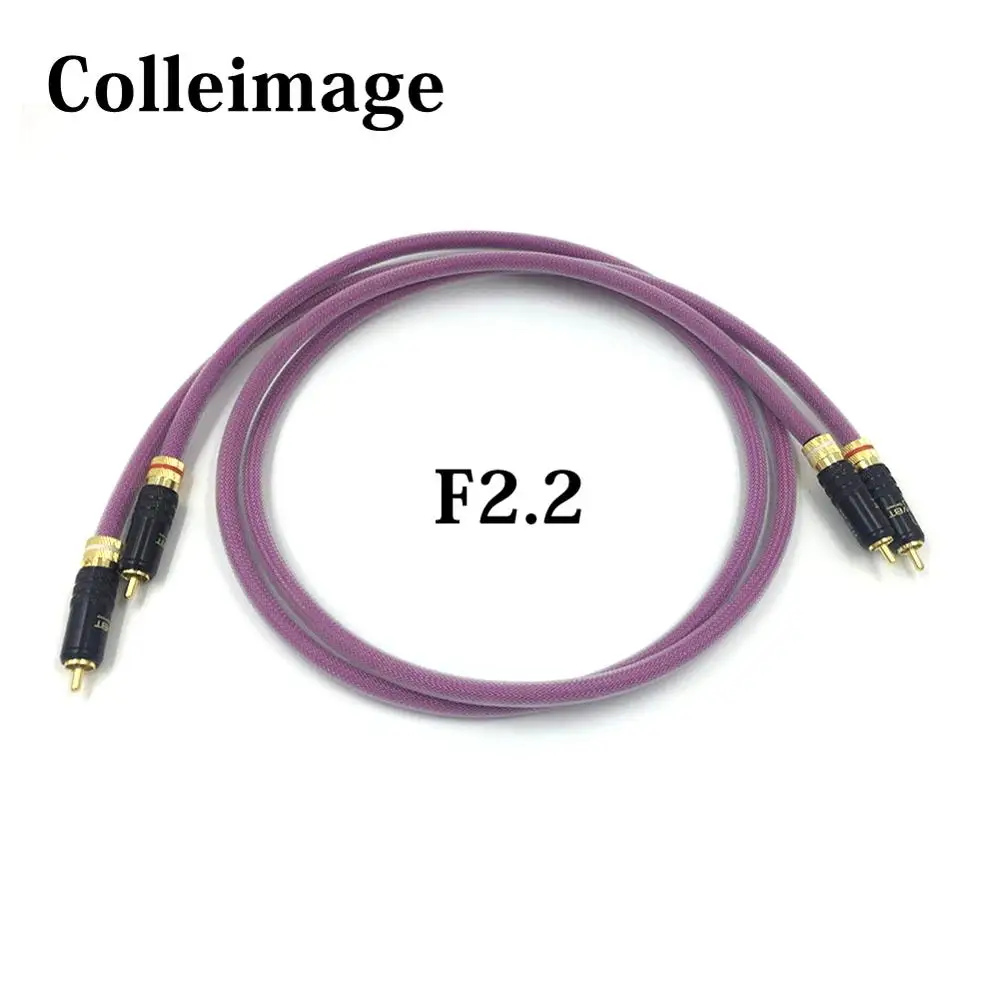 Hifi 1Pair Hifi OFC  RCA interconnect cable with 24K Gold platedRCA Plug HI-End RCA Interconnect Cable