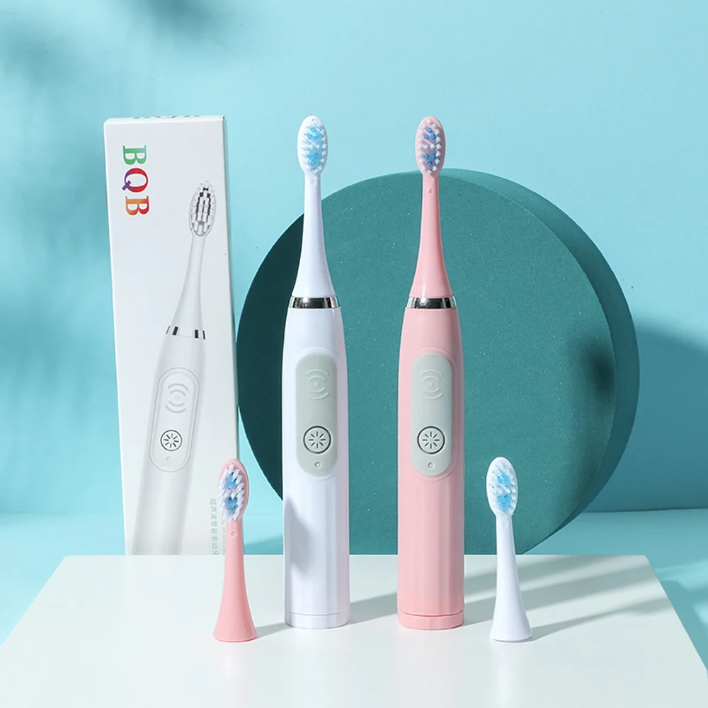 Electric Toothbrush Ultrasonic Adult Soft Hair Automatic Waterproof Replaceable AA Battery Version Couple Travel Set