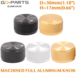 30*17mm Gefreesd Solid Volledige Aluminium Knop Volume Potentiometer Cap Voor Hifi Gitaar Versterker Effect Radio Turntable Recorder