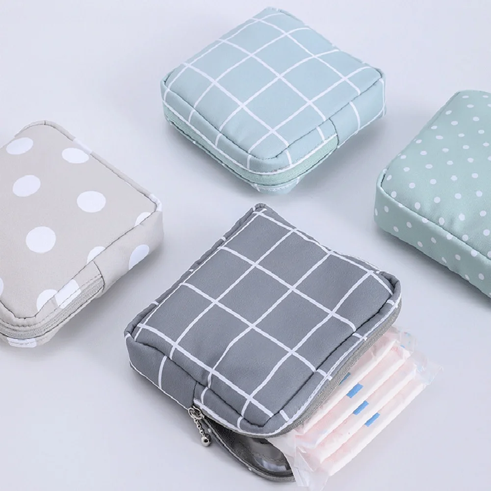 

Women Sanitary Napkin Tampon Storage Bag Cute Sanitary Pad Pouches Portable Makeup Lipstick Key Earphone Data Cables Organizer