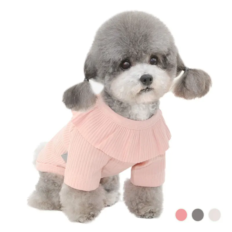 

Solid Color Cute Dog Clothes for Small Dogs Girl Two-legged Luxury Puppy Clothes Bomei Teddy Girl Dog Clothes Dropshipping