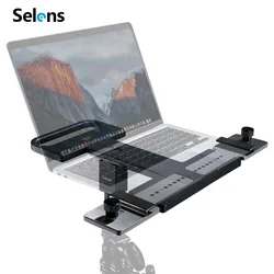 Selens Notebook Pallet Kit Portable Mouse Pad Tripod Hook  Workbench With Aluminum Alloy For Temporary Photography Workbench