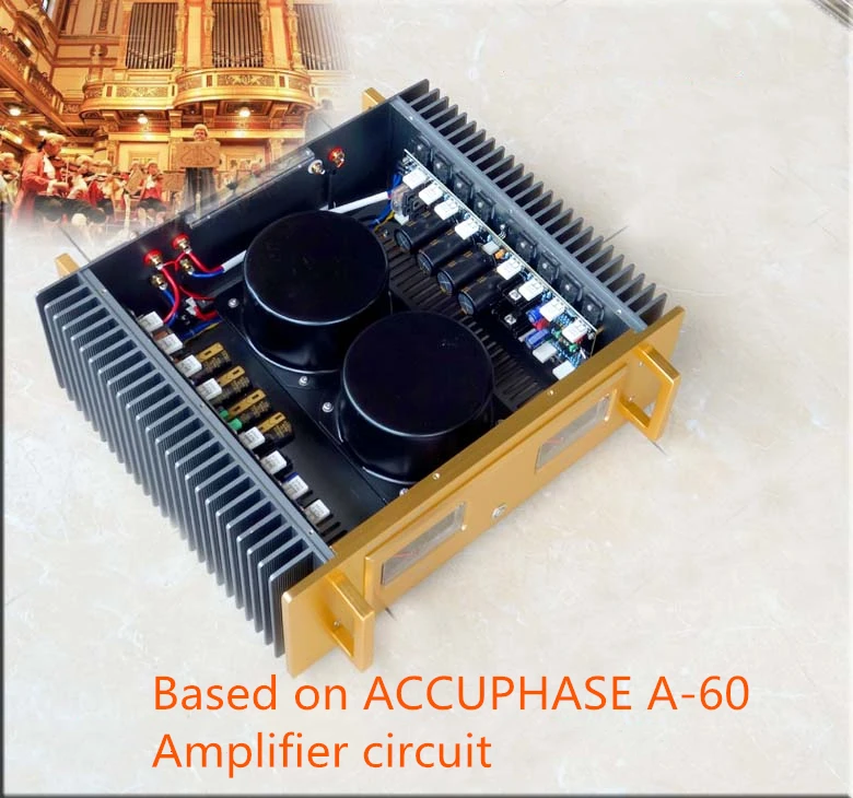 Refer ACCUPHASE A-60 Amplifier Class A 20W Class AB 200W,DC Current Negative Feedback,16 pairs of Toshiba (2SC5200 + 2SA194