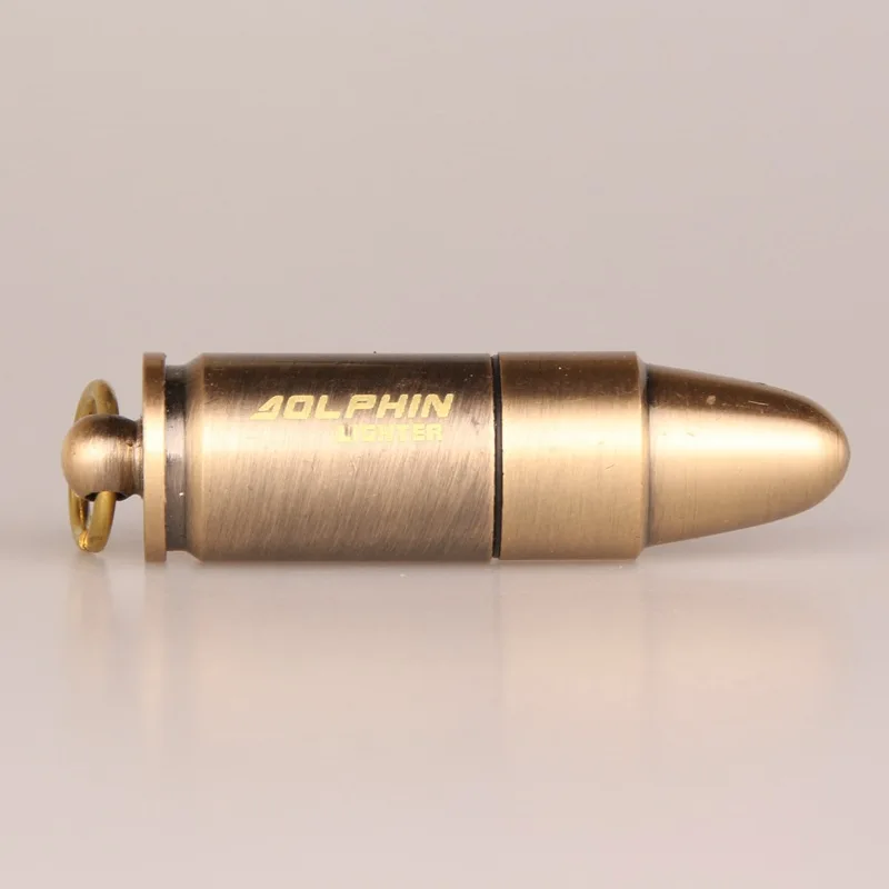 Creative Waterproof Mini Bullet Lighter Keychain Metal Grinding Wheel Kerosene Lighters Smoking Accessories Gadget Gift For Men