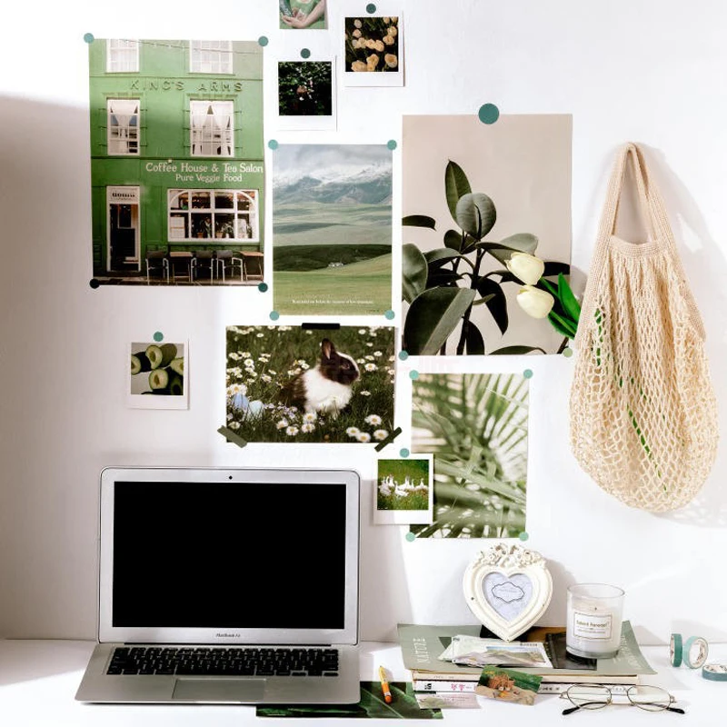 Literary Album Series Tape Sticker Material Paper Set Simple Basics Writable Journal Diary Memo Pads Decoration Stationery