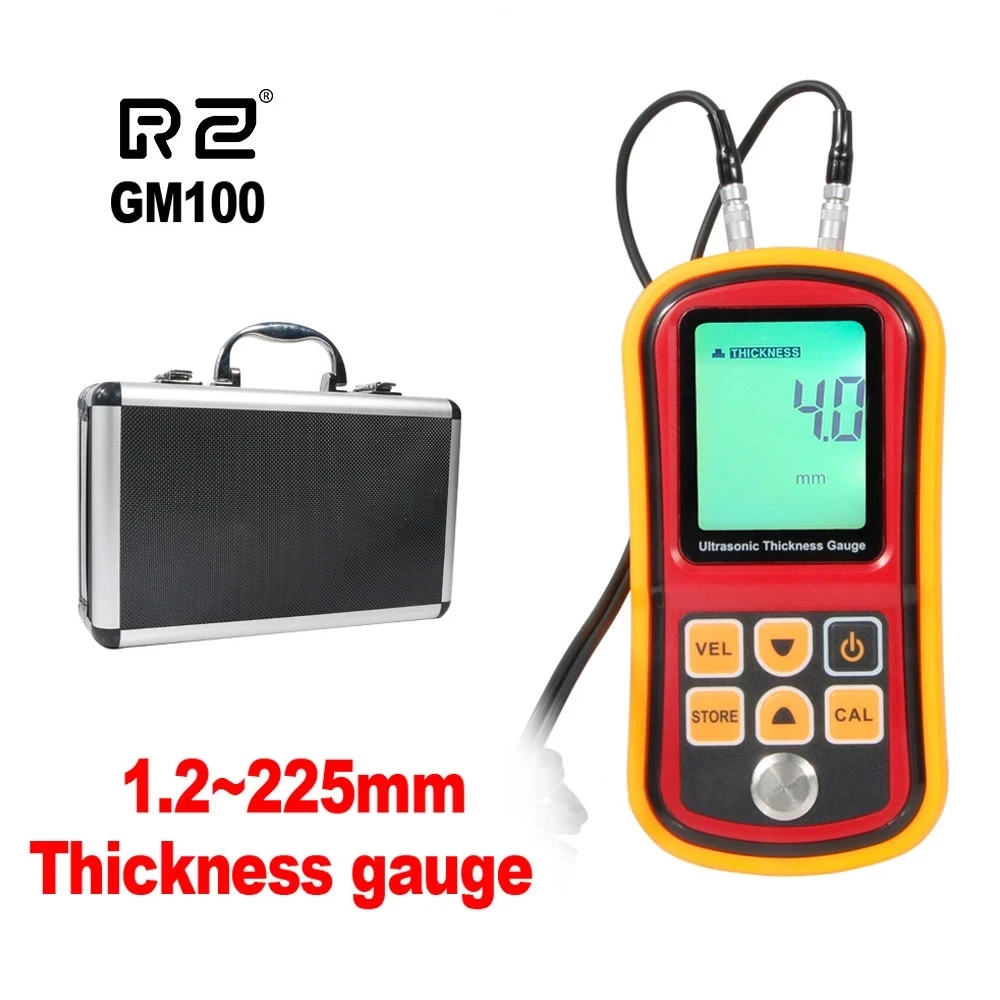 BENETECH Ultrasonic Thickness Gauge Digital Paint Coating Film Electronic Measuring Range 1.2 to 255MM Thickness Gauge Tester