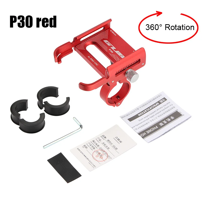 HSSEE Fahrrad-Telefonhalterung, CNC-Aluminiumlegierung 360° ° Rotierender MTB-Telefonhalter Fahrrad Moto Unterstützung Telephong Fahrradzubehör