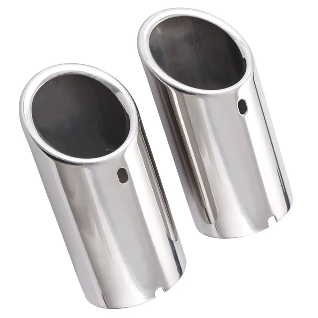 1 Pair Muffler Exhaust Tail Pipes Tips for Audi Q3 for VW Jetta 6 MK6 2.0TDI 2.5 2011-2014