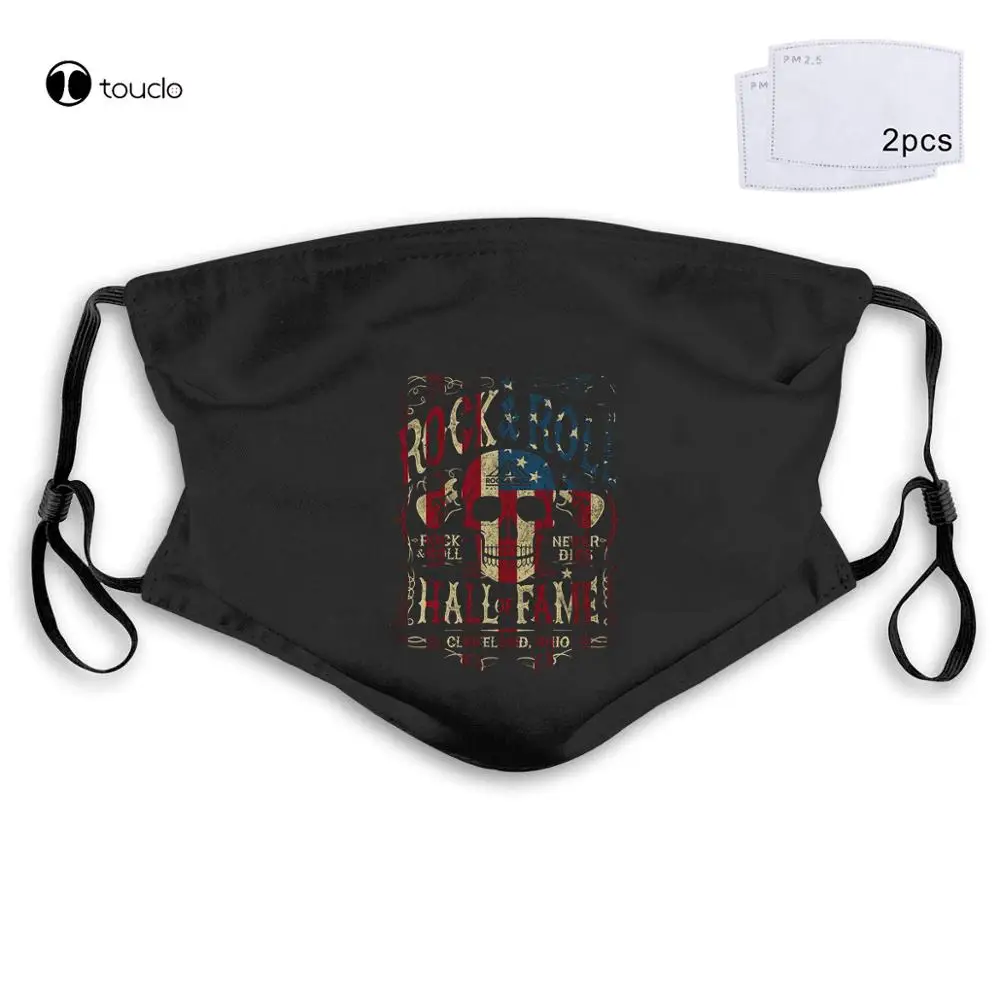 Rock und Roll Hall of Fame Amerikanische Flagge Schädel Gesicht Maske Filter Tasche Tuch Reusable Waschbar