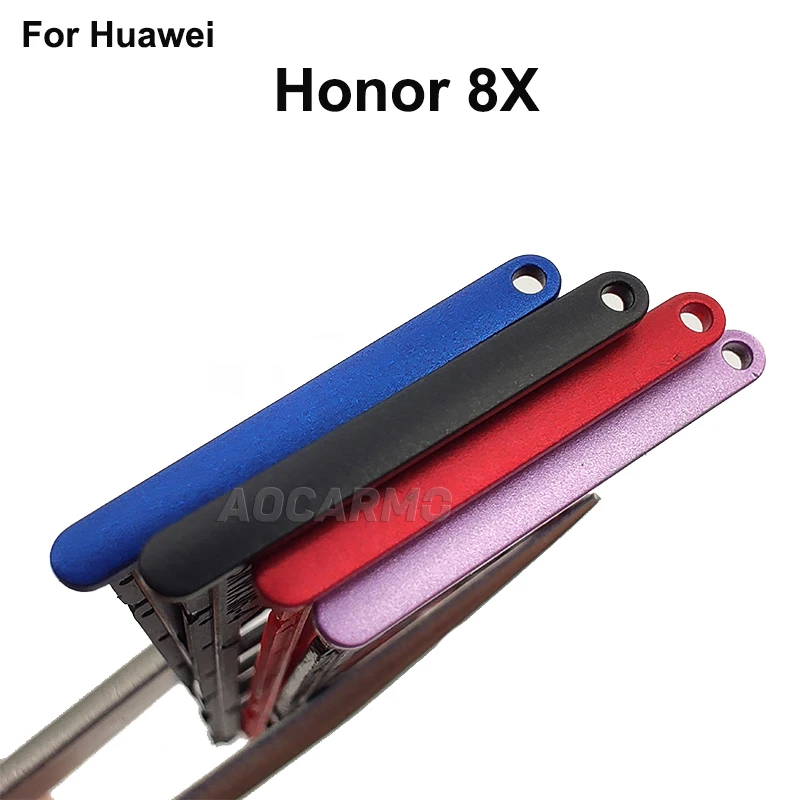 Aocarmo For Huawei Honor 8X / 8X Max Nano Sim Card Tray MicroSD Slot Holder Replacement Part