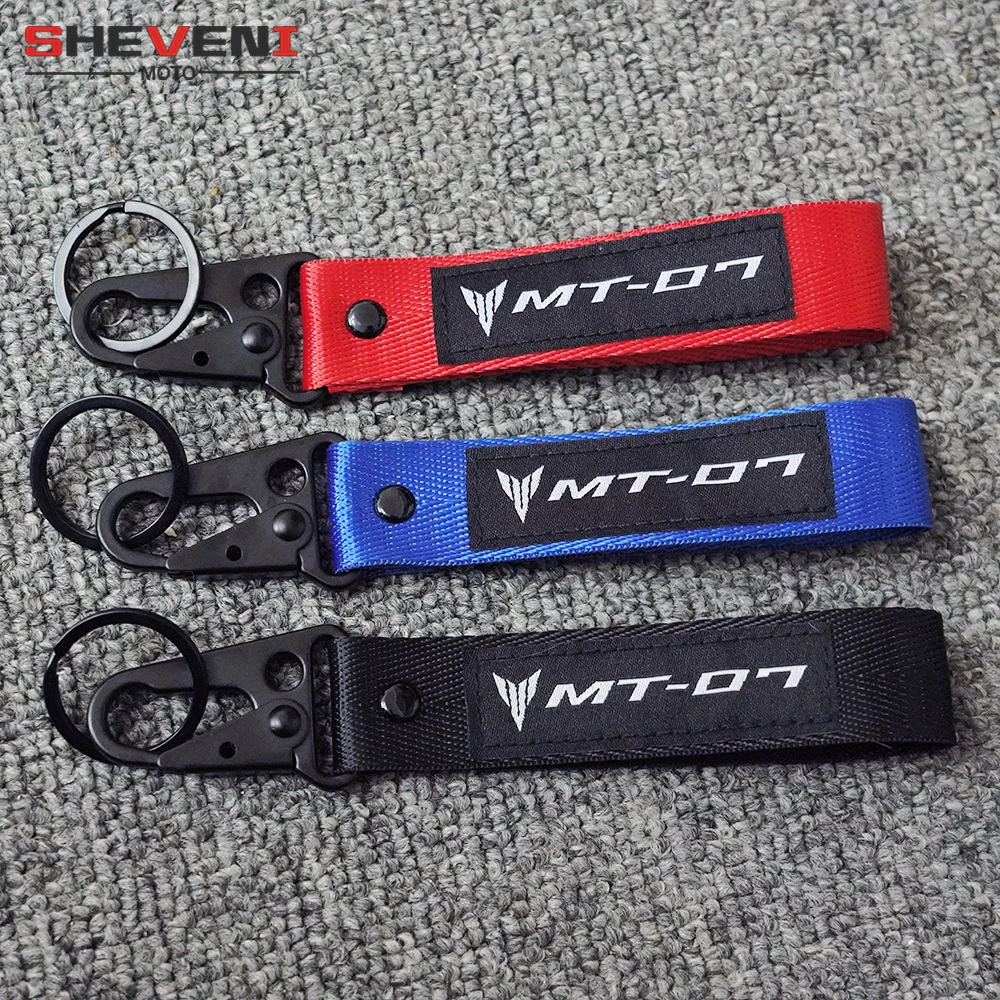 New For Yamaha MT07 MT-07 FZ07 2022 2021 2020 2019 2018 2017 2016 Motorcycle 3D embroidery keychain keyRing Accessories