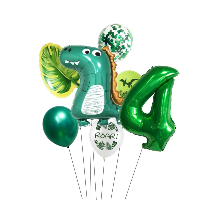 

New green dinosaur helium suit ball 32 inch digital aluminum foil birthday party decoration children's toys