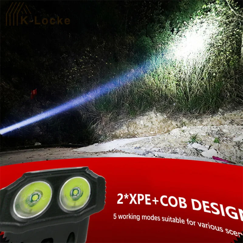 Luz de trabajo COB recargable por USB multifuncional con imán, linterna Led súper brillante, luz de reparación de automóviles, lámpara portátil para