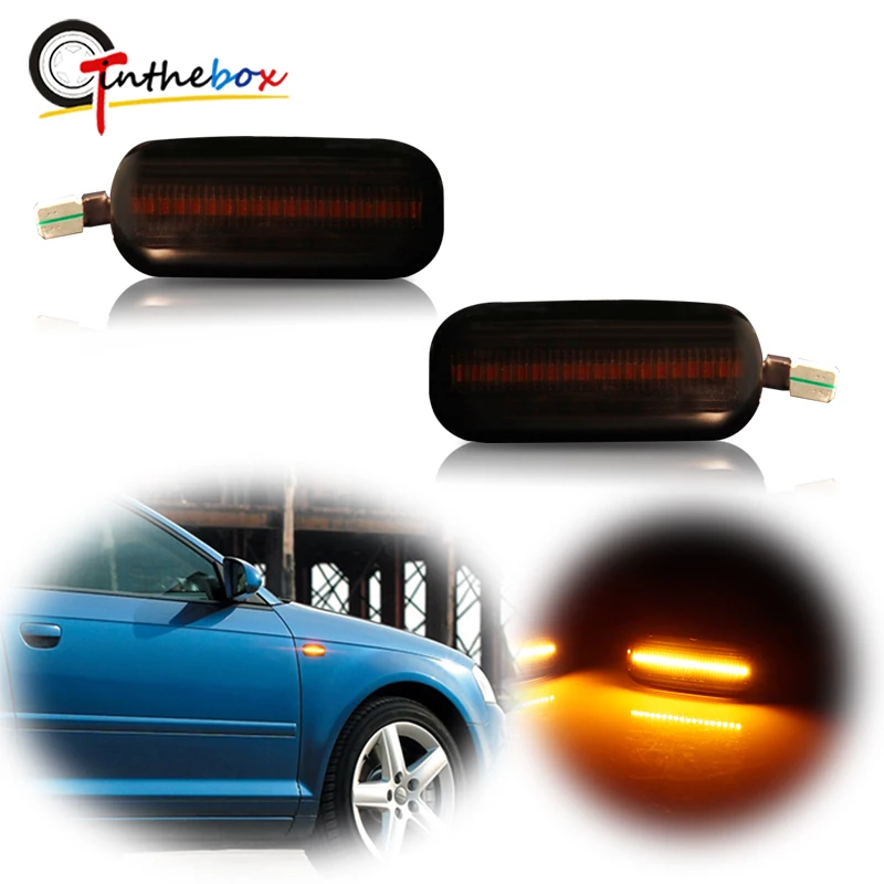 

2pcs Amber LED Side Marker Turn Signal Light Indicator for Audi A3 S3 8L 2000-2003 A8 D2 1999-2002 TT 8N 2000-2006