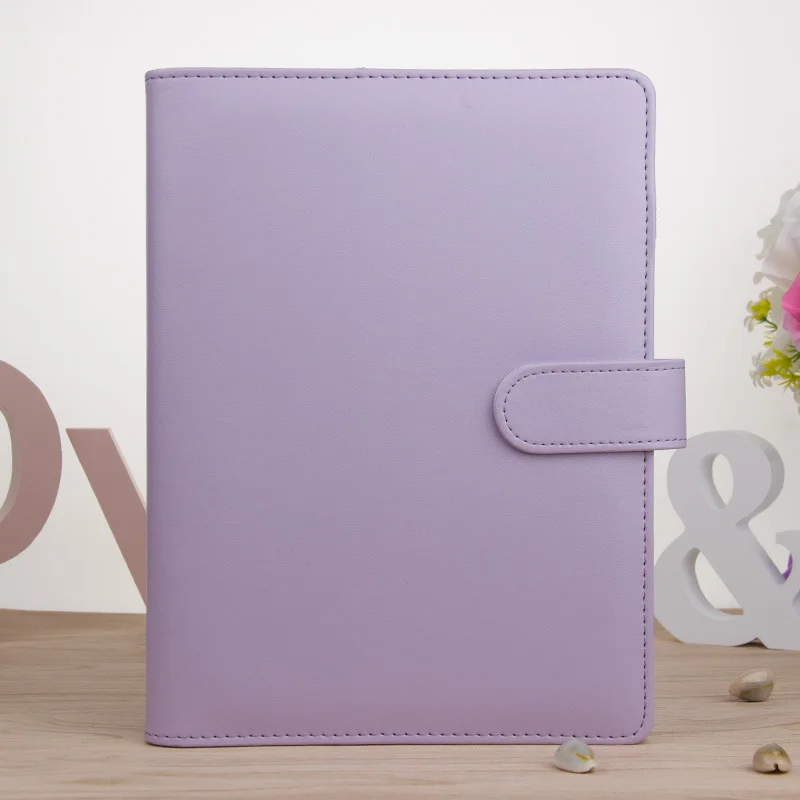 MINKYS Makronen Farbe A6/A5 PU Leder DIY Binder Photocards Sammeln Buch Tagebuch Agenda Planer Kugel Abdeckung Album Schreibwaren – Detail 10