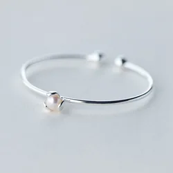 Personality New Art 925 Sterling Silver Jewelry Female Simple Clover Pearls High-quality Popular Bracelet For Women