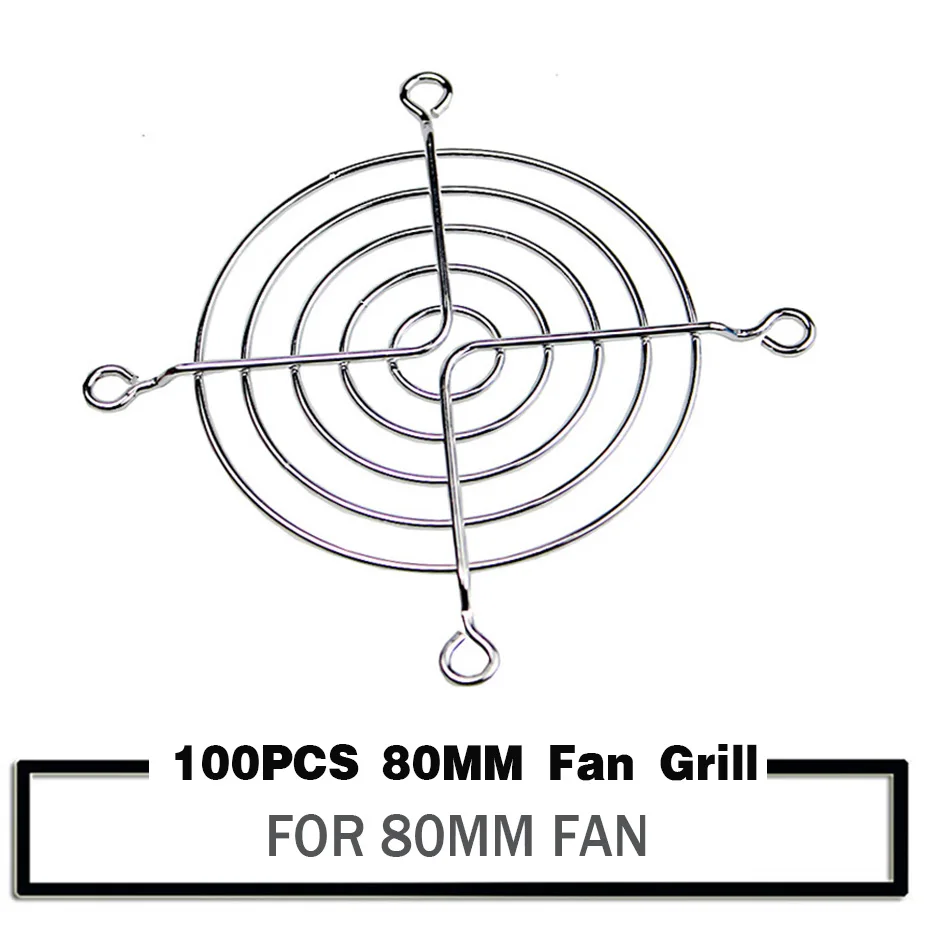 

100 Pieces 8cm 80mm Fan Grills 80x80mm Metal Wire Finger Guard For CPU Fan DC Fan Grill Guard Protector