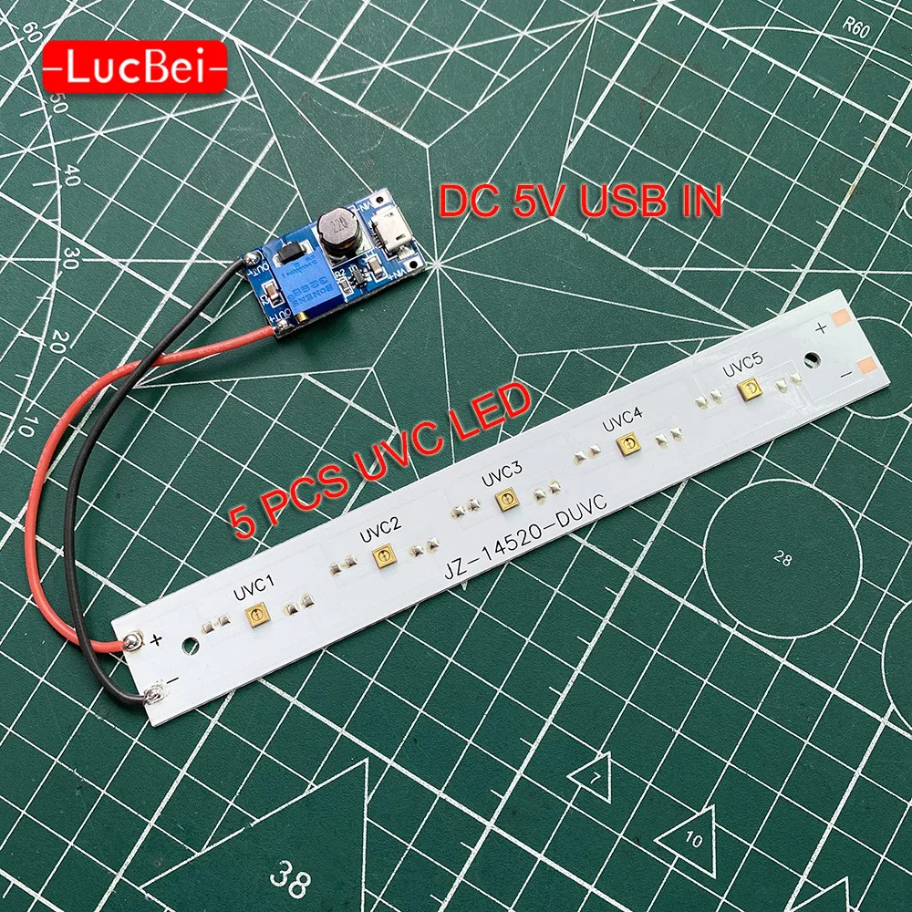 High Quality 6V 275nm 5W UVC LED Module For UV Lamp Sterilizer UVC Deep Violet Ultraviolet Light For Sterilization Free Shipping