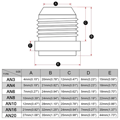 Imagen 2 del producto Adaptador de ajuste de soldadura macho recto de acero inoxidable, Conector de manguera nitroso, 1 piezas, AN6, AN8, AN10, AN12, AN16, AN20
