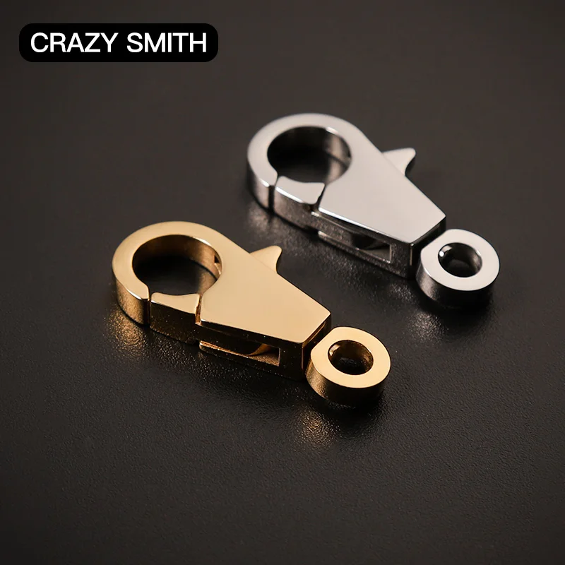 Crazy Smith Unisex Car Key Fob Stainless Steel Key Ring High Quality Key Ring Personality Simple Creative Keychain Gold Silver