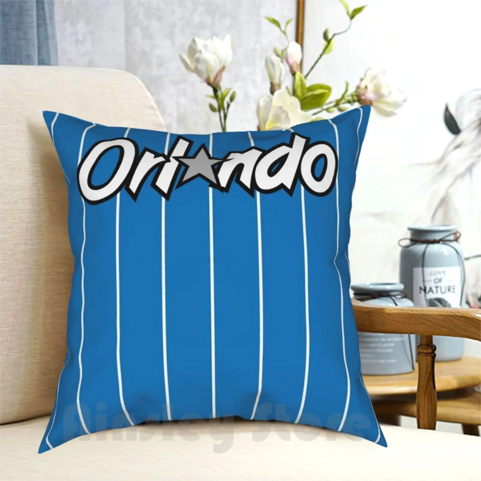 Orlando Basketball City Background Design Pillow Case Printed Home Soft Throw Pillow Orlando Florida Magic Basketball