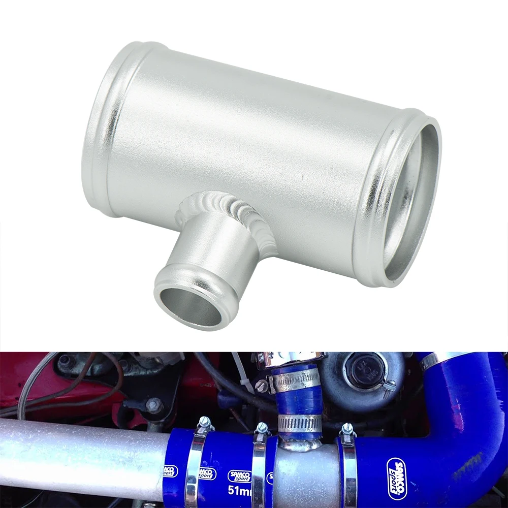 

New High Flow 54mm Aluminum Intake Cooling Systems Turbo intercooler T-Pipe piping for 25mm BOV T-PIPE Adaptor Flange