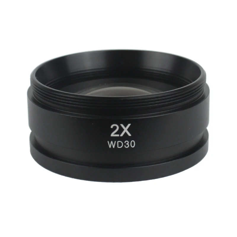 WD165 0.5X 0.7X 1.0X 2.0X الأجسام المساعدة عدسة المجهر عدسة الكاميرا لثلاثي العينيات ستيريو مجهر تكبير عدسة بارلو الزجاج