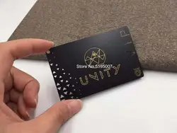 Custom Stainless Steel Laser Cut Matt Black Metal Business Cards