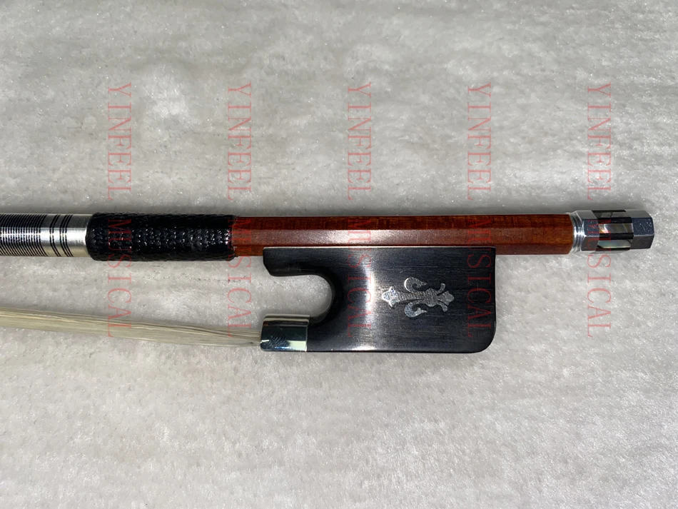 1pcs Top grade New professional 4/4 hybrid Carbon fiber cello bow outside pernambuco Ebony frog