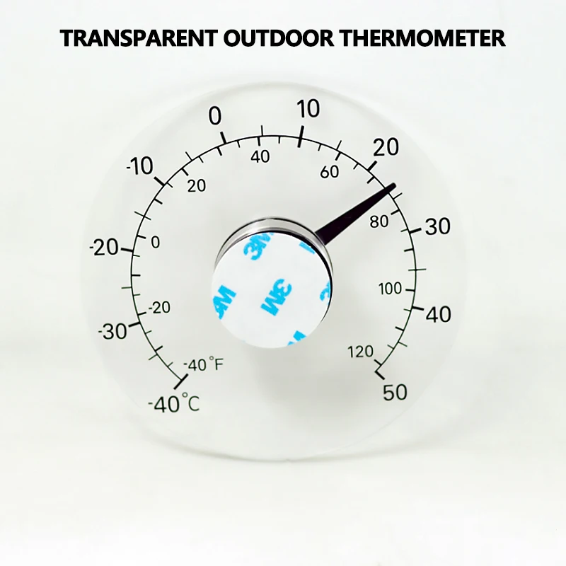 Temperature Instruments Tools Transparent Thermometer Outdoor Window Hydrometer Sticking On Paste Glass Centigrade Waterproof