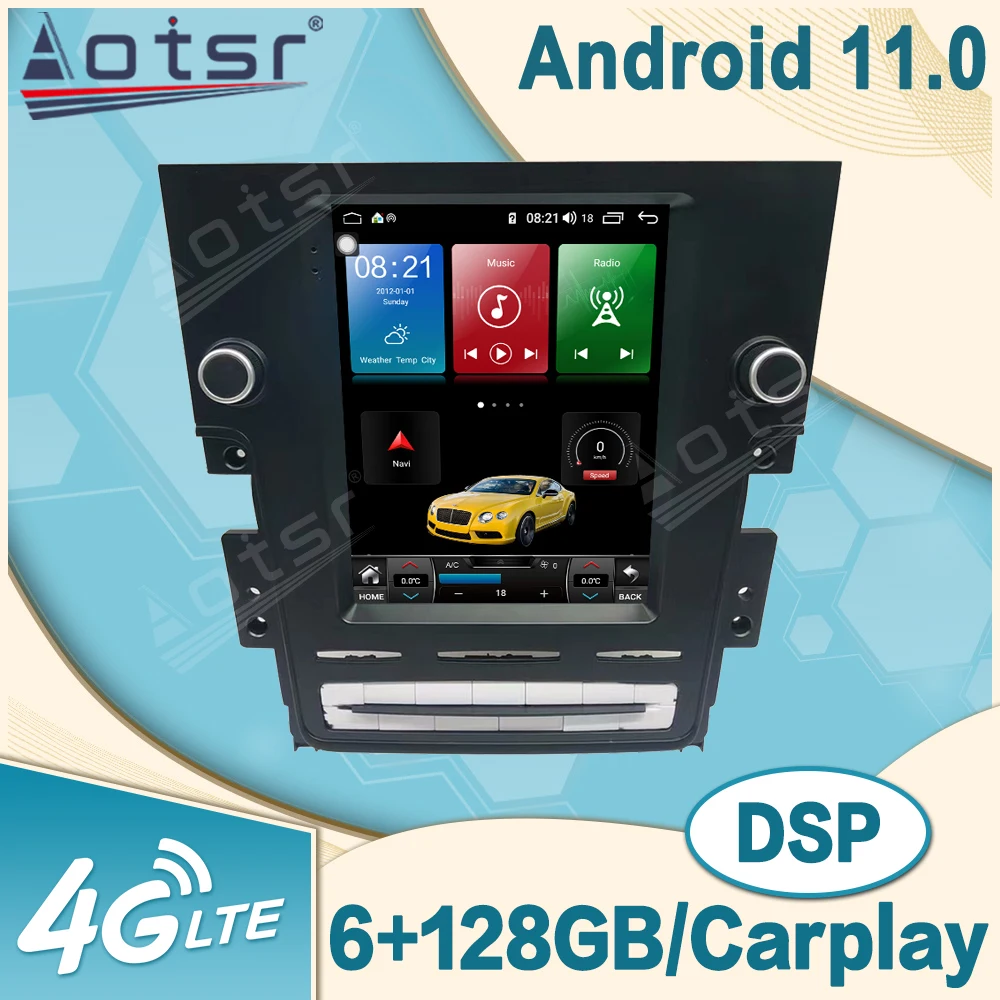 

6+128G Android 11 Multimedia Video Player GPS Navigation For Lincoln Navigator Vertical Car Radio Auto Stereo Unit 2Din DSP ISP