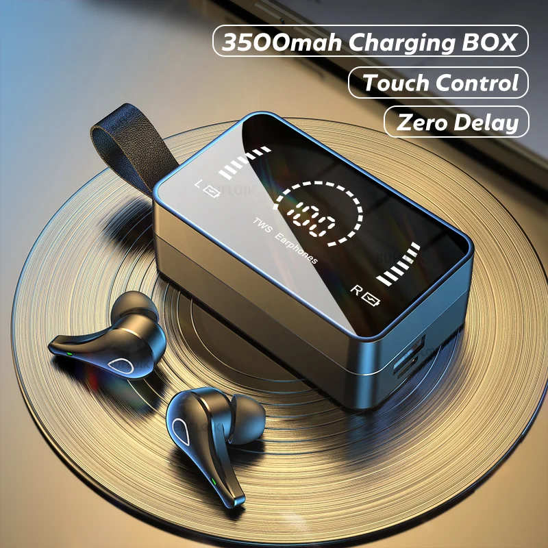 TWS Bluetooth Earphones 3500Mah Charging Case Stereo Sports IPX7 Waterproof  Wireless Headphones Earbuds With Mic Headset phone