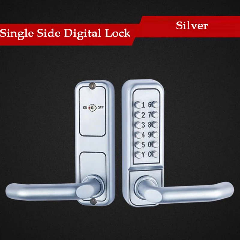 Waterproof Mechanical Gate Lock Handle Code Keypad Password Garden Wooden Door Lock Easy To Change Code Keyless Door Entry