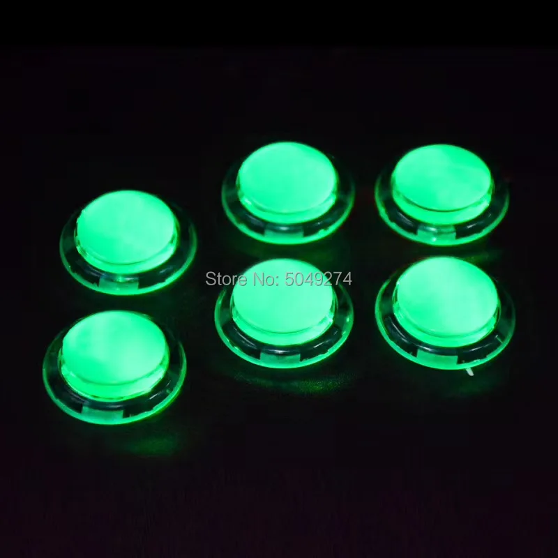 6pcs 30mm 24mm LED copy sanwa obsc Arcade Push Button sanwa Button Switch 5V Illuminated for diy Arcade kit Cabinet pandora box