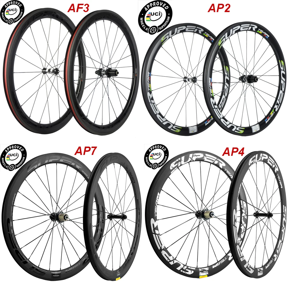 

UCI Approved SUPERTEAM Carbon Wheelset 700C 50mm Clincher Carbon Wheels Road Bike UD Matte