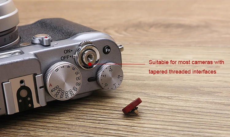 Wooden Wood Concave Surface Shutter Release Button for Fujifilm X100V XT4 X100F XT30 20 XPRO2 XE3 M10P Fuji X100F