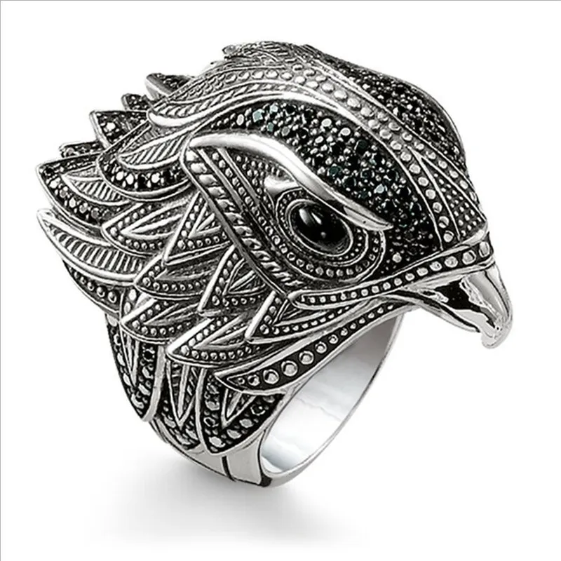 Milangirl   Men Rings Hip Hop Eagle Personality Animal Bird Rings for Men Domineering  Ring