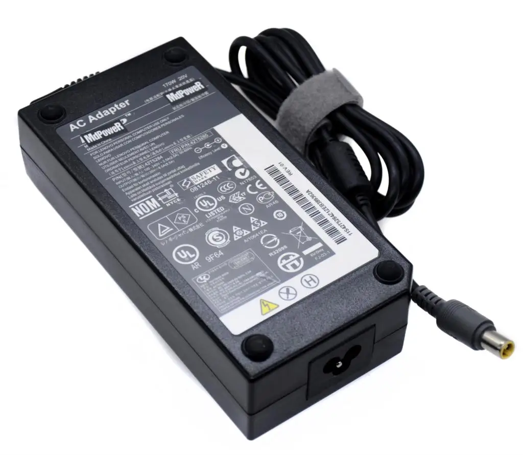 Imagem -04 - para Lenovo Thinkpad 20v 8.5a W520 W530 170w 42t5284 Portátil Fonte de Alimentação ac Adaptador Carregador Cabo