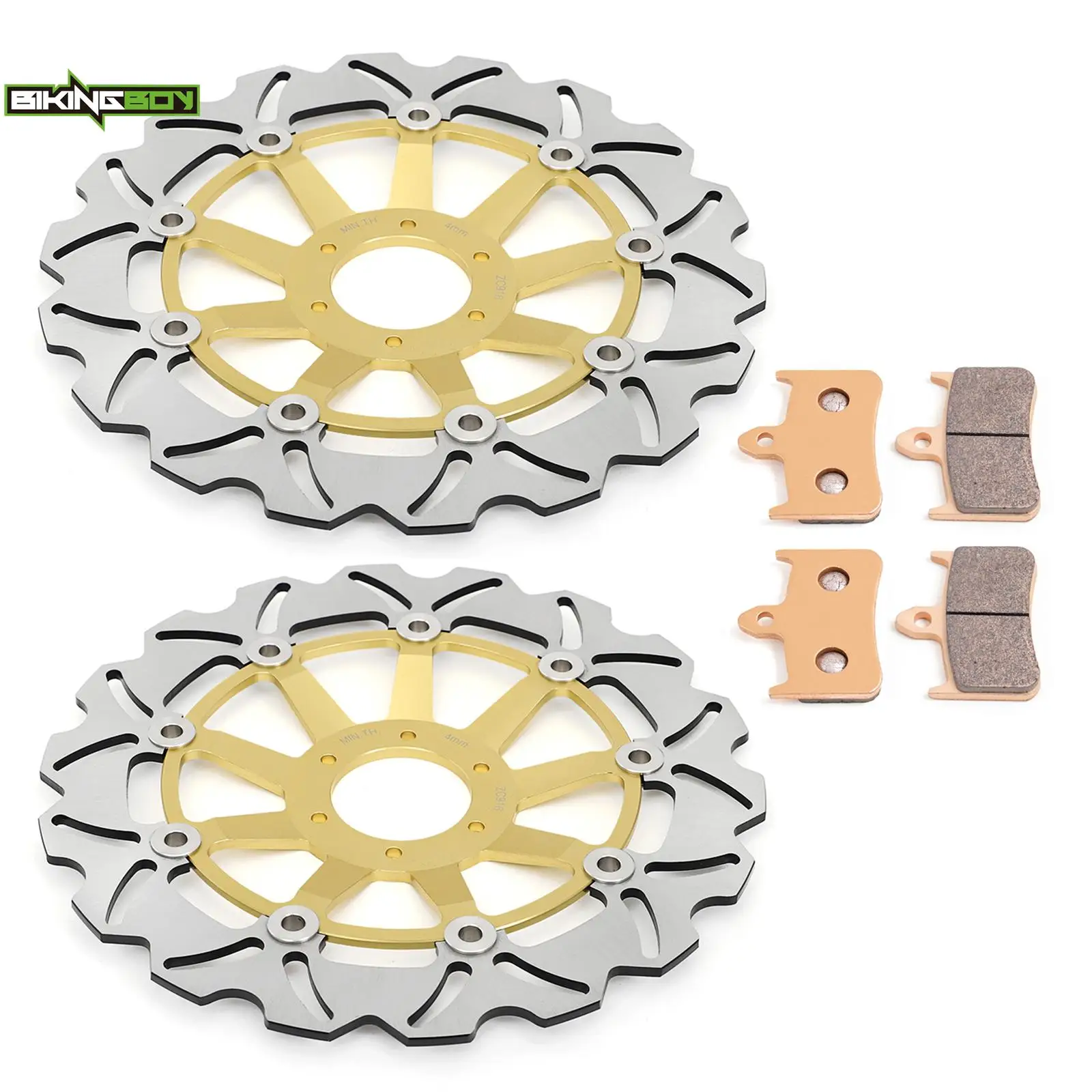 BIKINGBOY CBR900RR 94 95 96 97 VTR1000F Fire Storm Super Hawk 96-07 05 04 03 02 01 00 99 98  Front Brake Discs Disks Rotors Pads